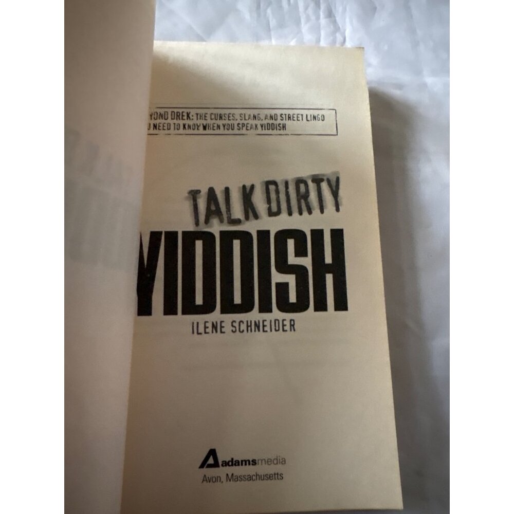 Talk Dirty Yiddish Uncensored By Ilene Schneider Funny Language Guide Paperback - Picture 3 of 12
